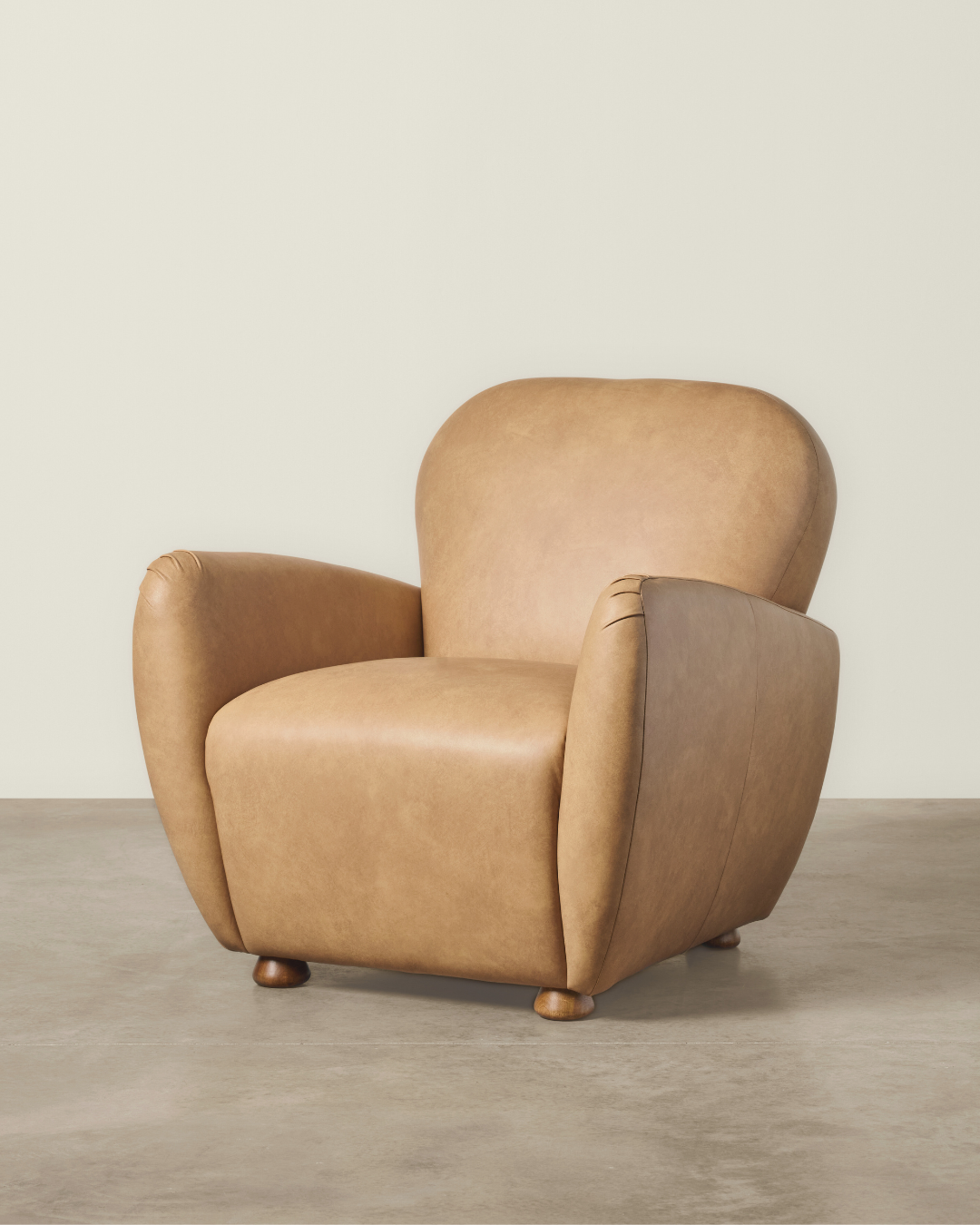Edith Armchair - Tan Leather - Milk & Sugar