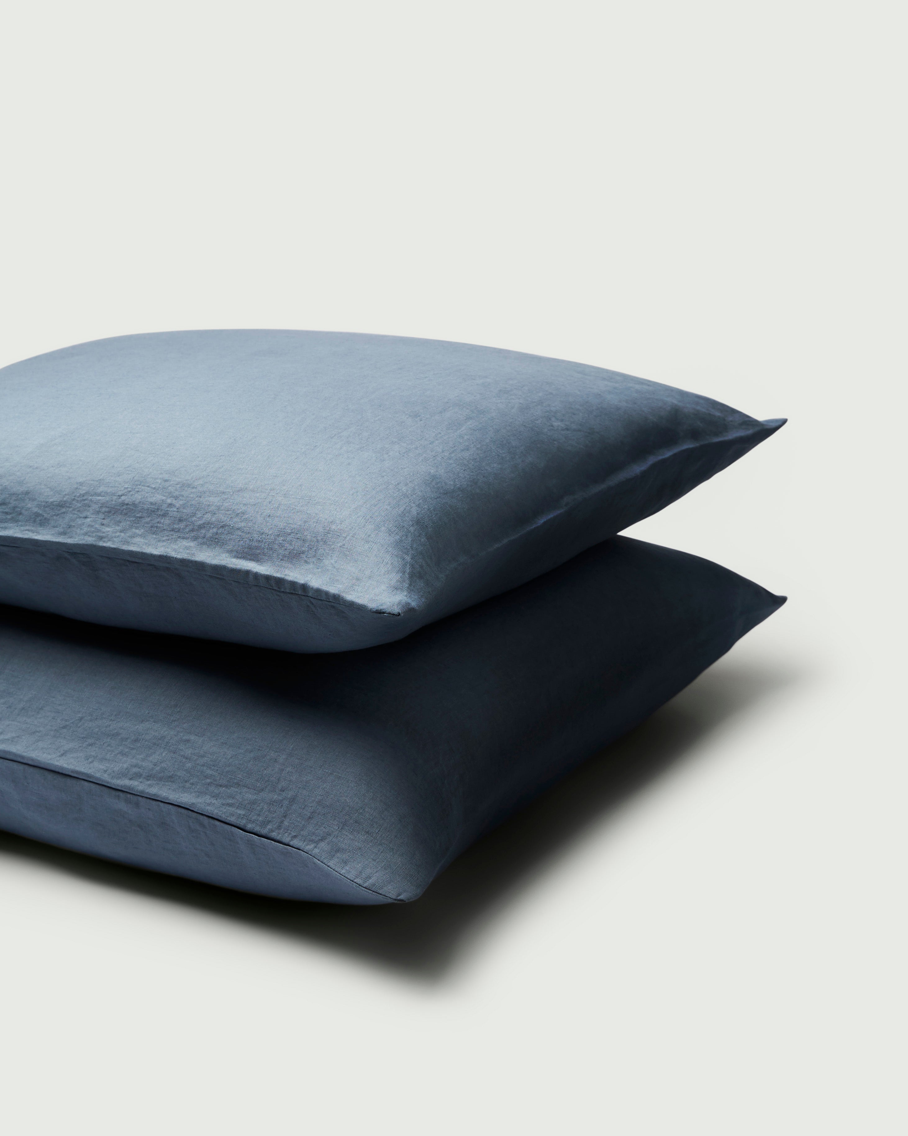 Linen Euro Pillowcase Pair in Lagoon