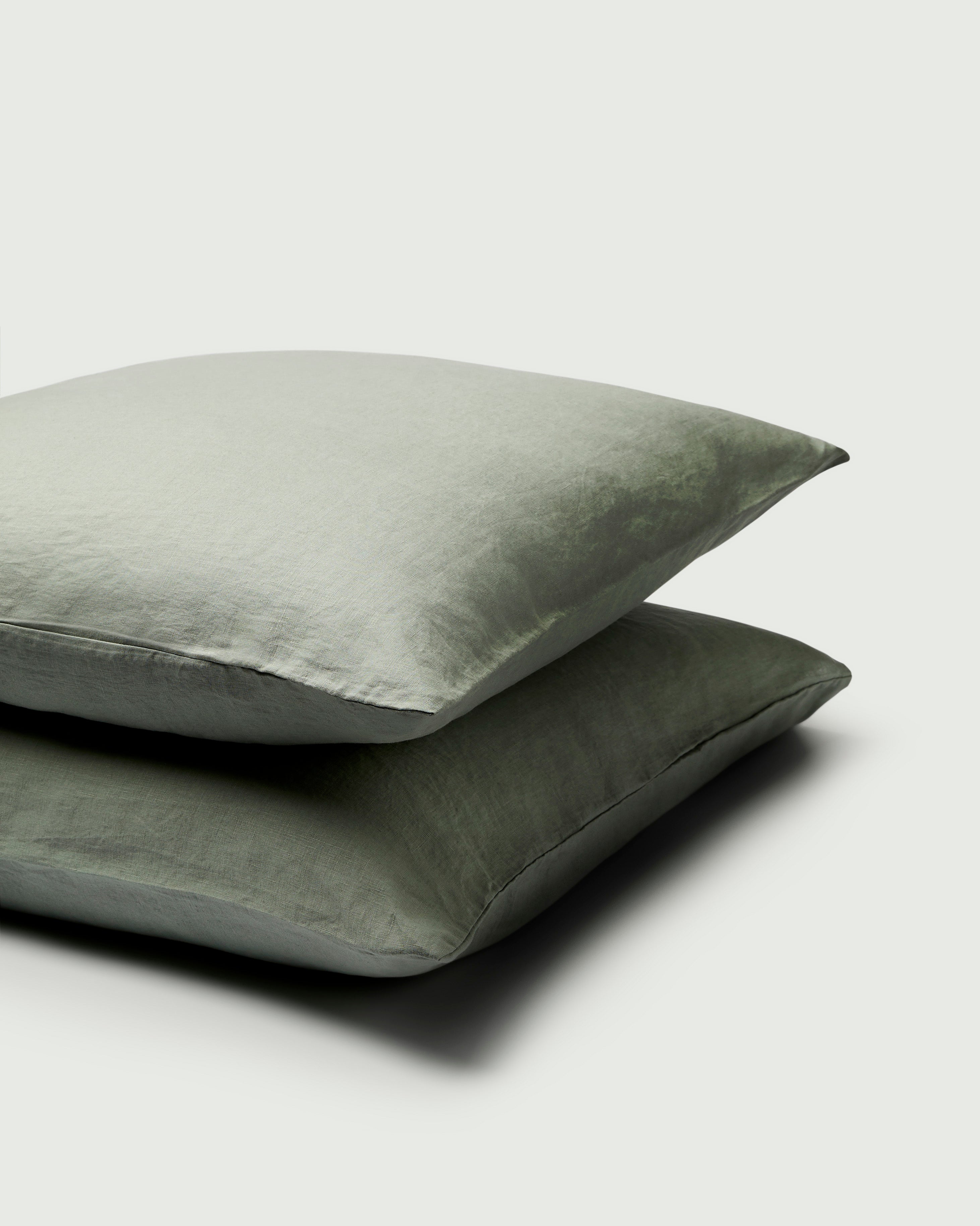 Linen Euro Pillowcase Pair in Thyme