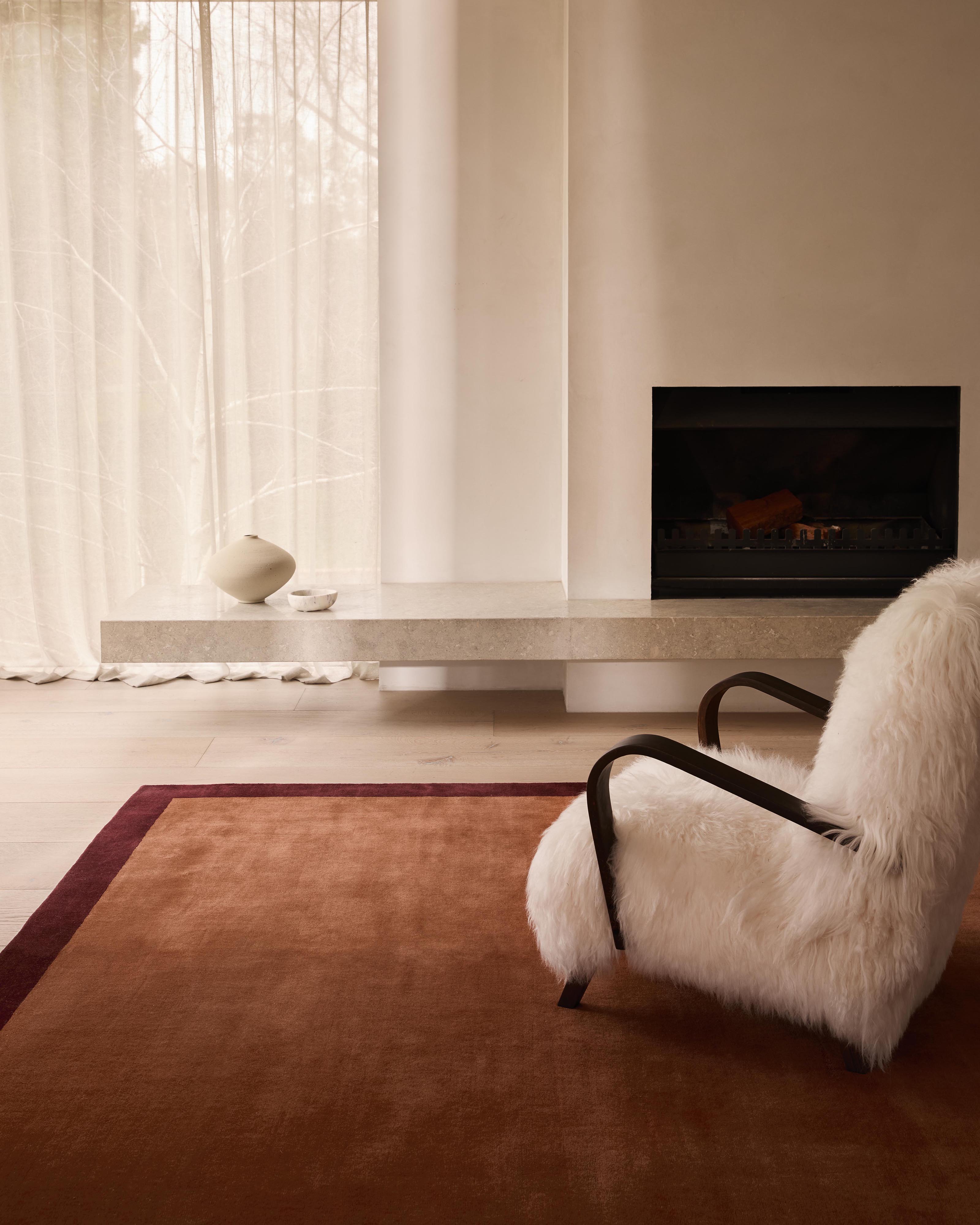 Frame Rug Merlot & Copper