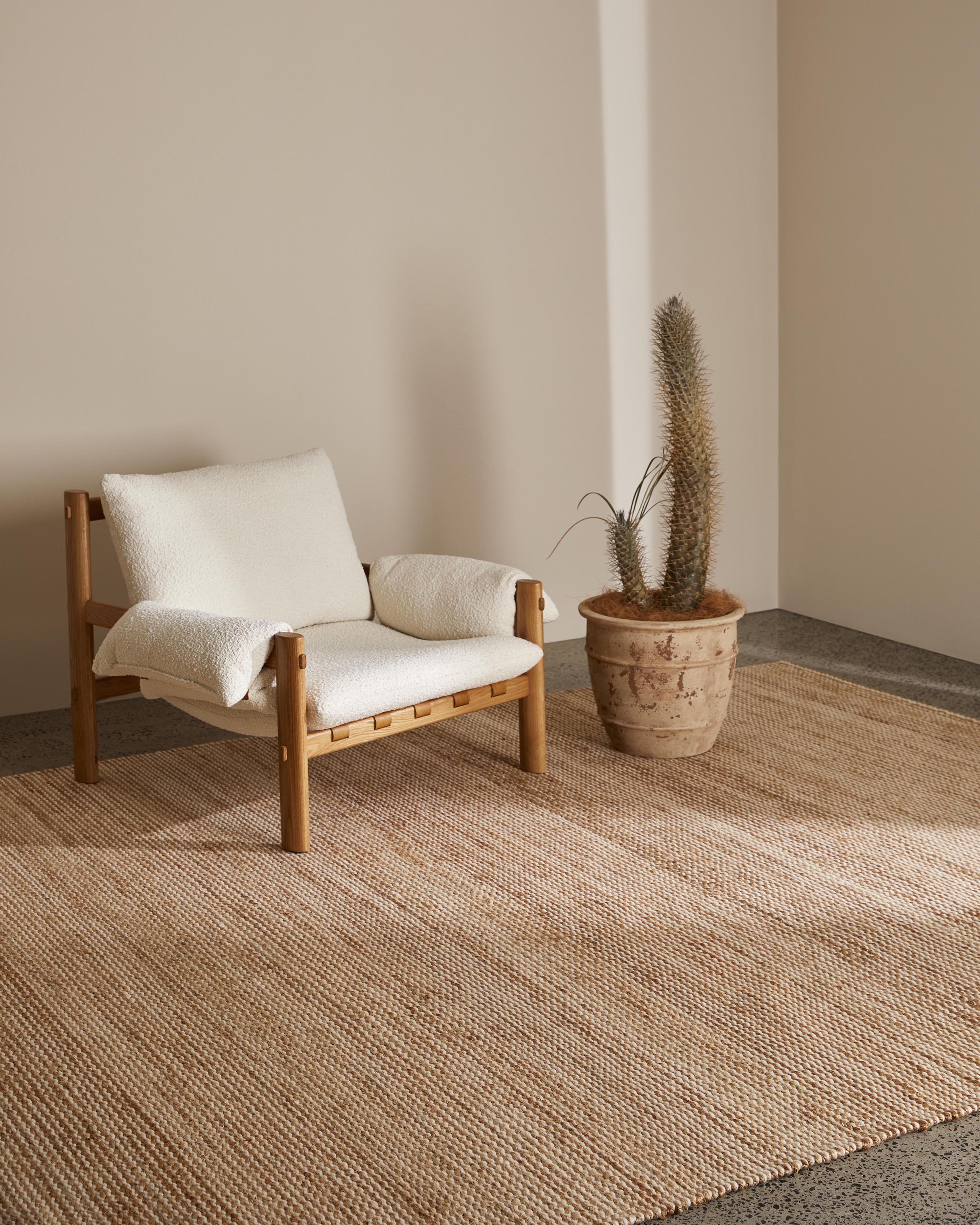 Ripple Jute & Wool Rug Natural - Milk & Sugar