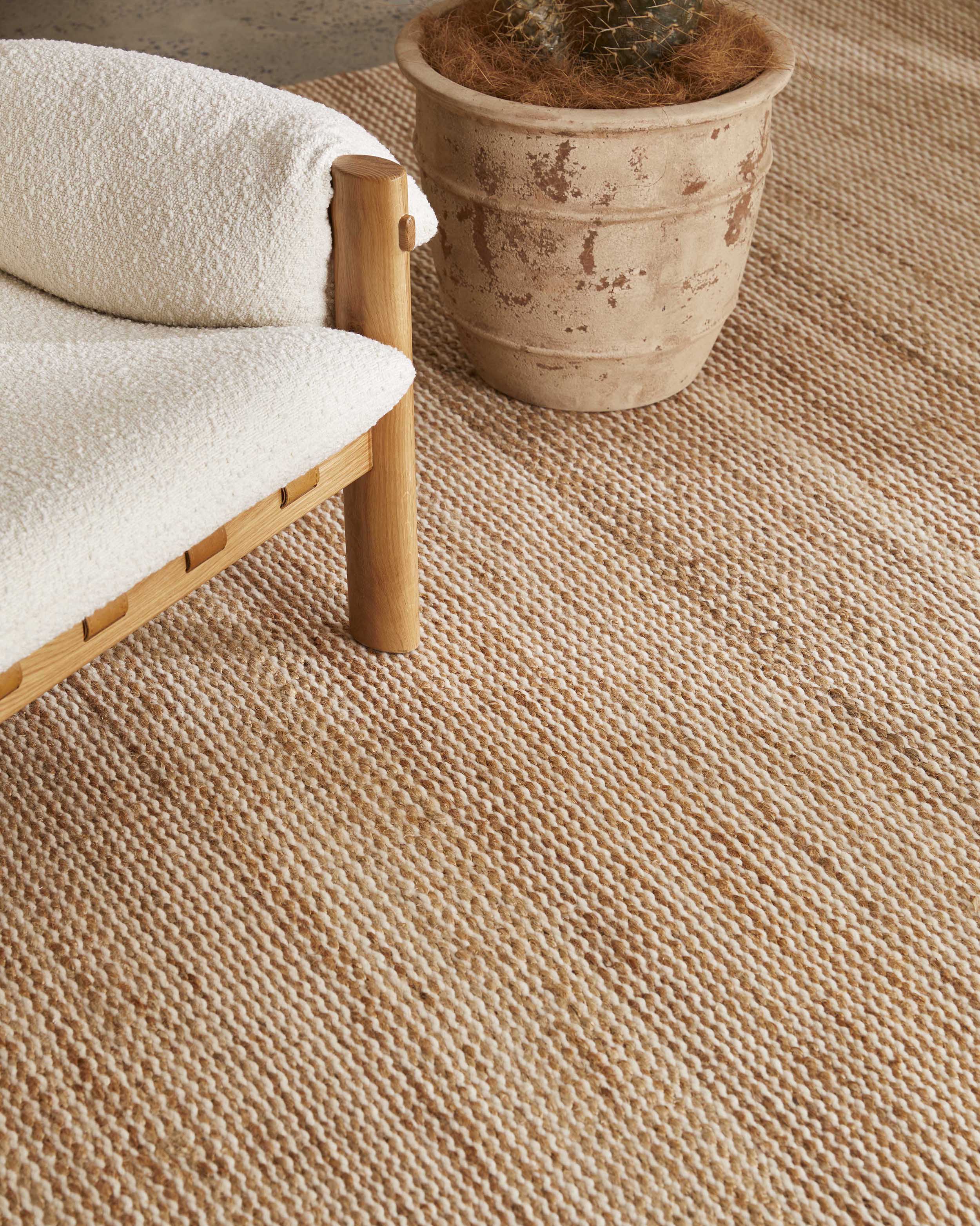 Ripple Jute & Wool Rug Natural - Milk & Sugar