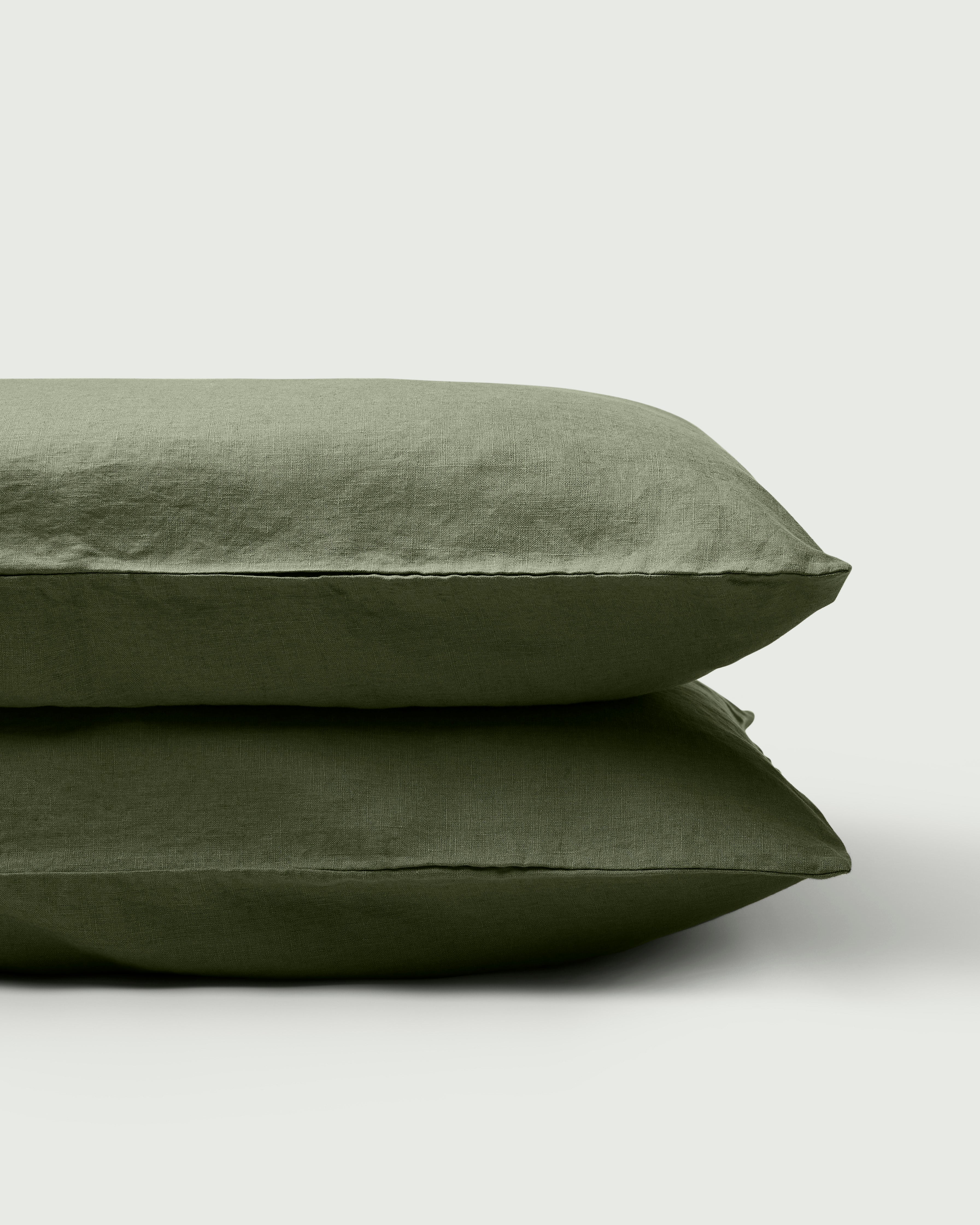Linen Pillowcase Pair in Fern
