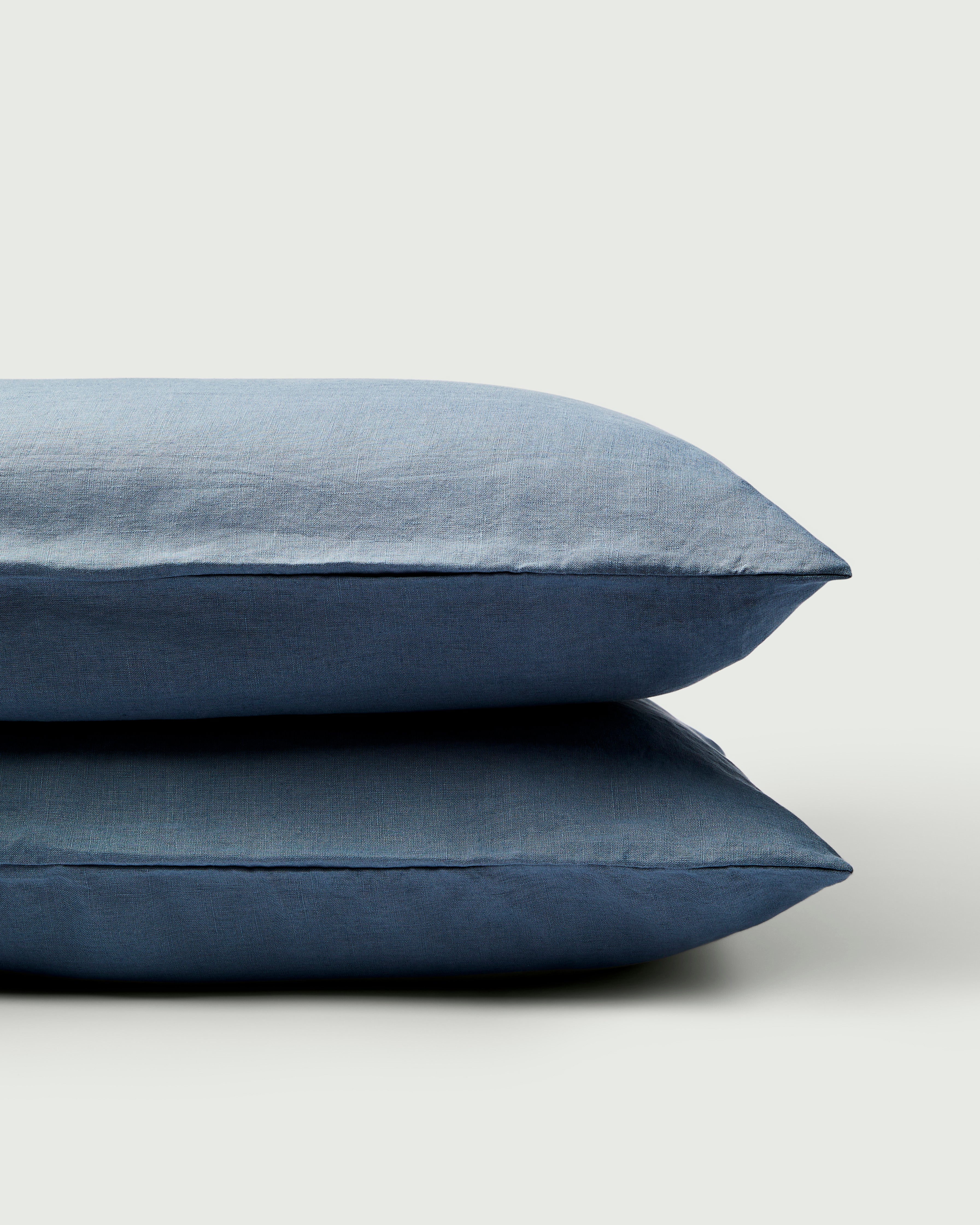 Linen Pillowcase Pair in Lagoon