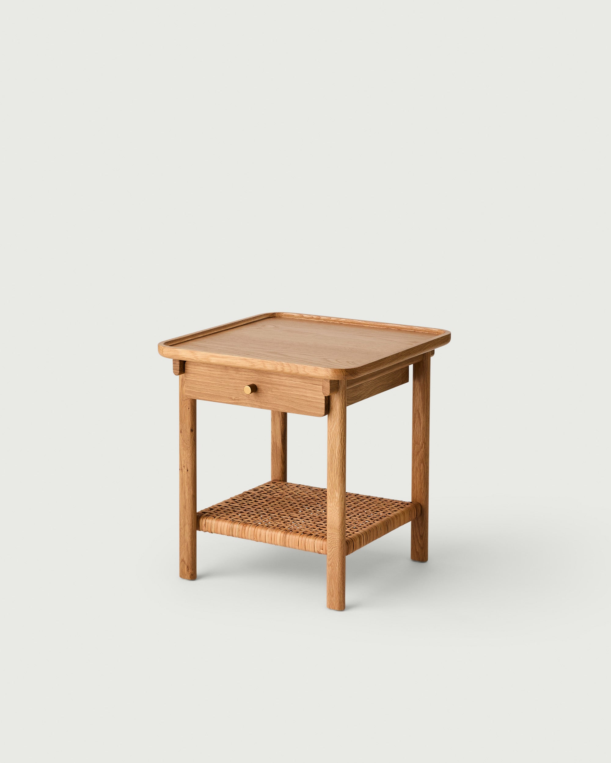 Post Bedside Table Oak