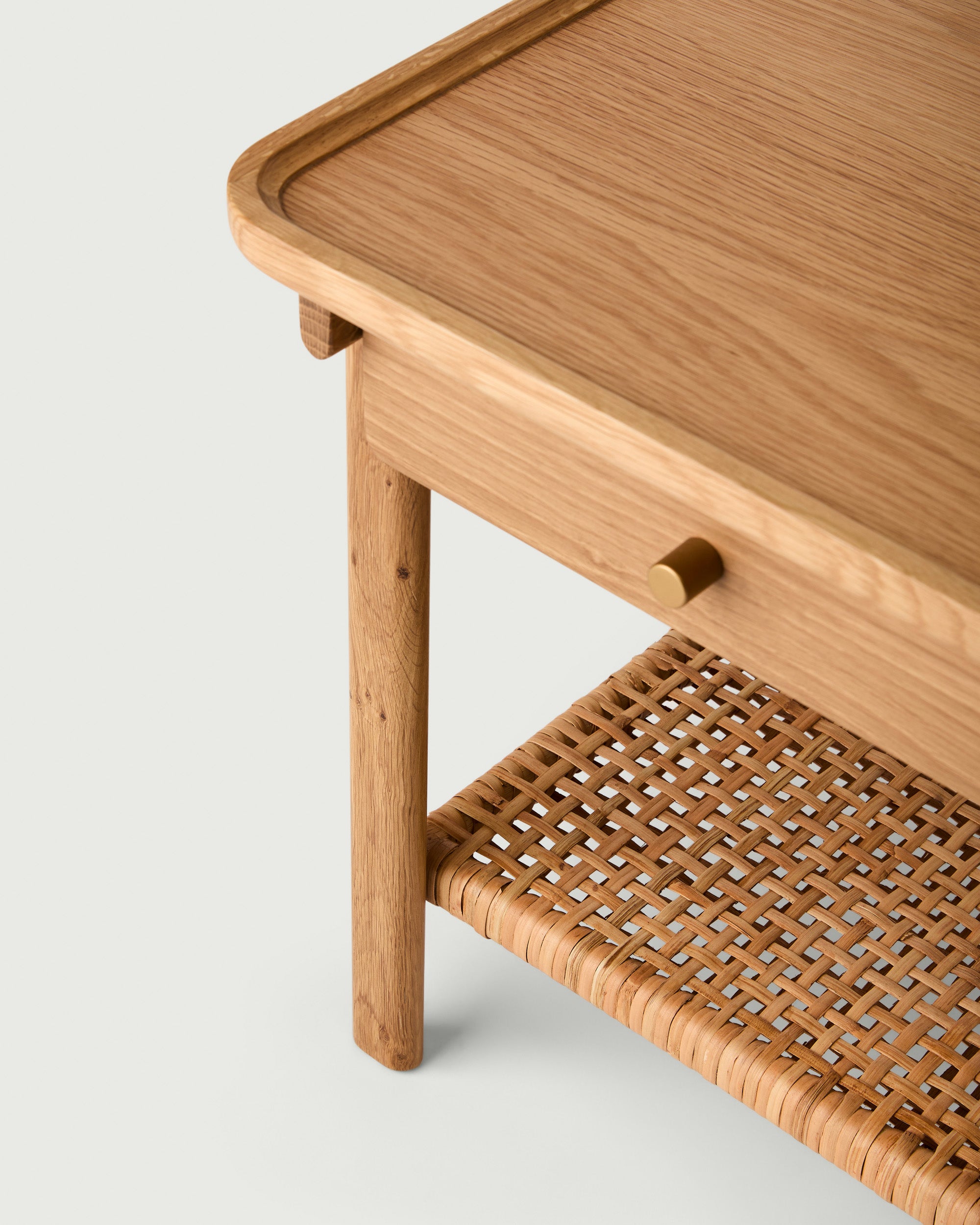 Post Bedside Table Oak