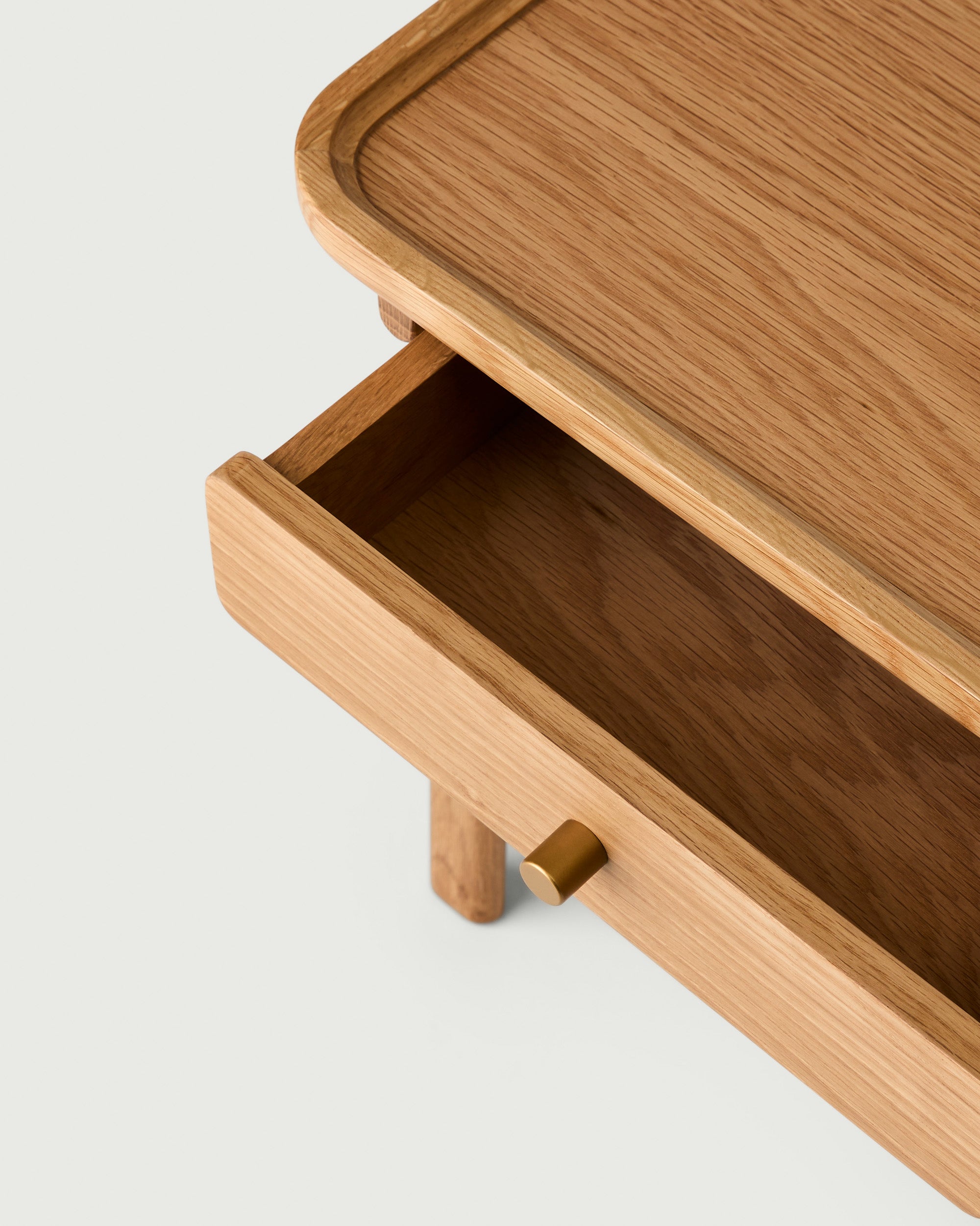 Post Bedside Table Oak