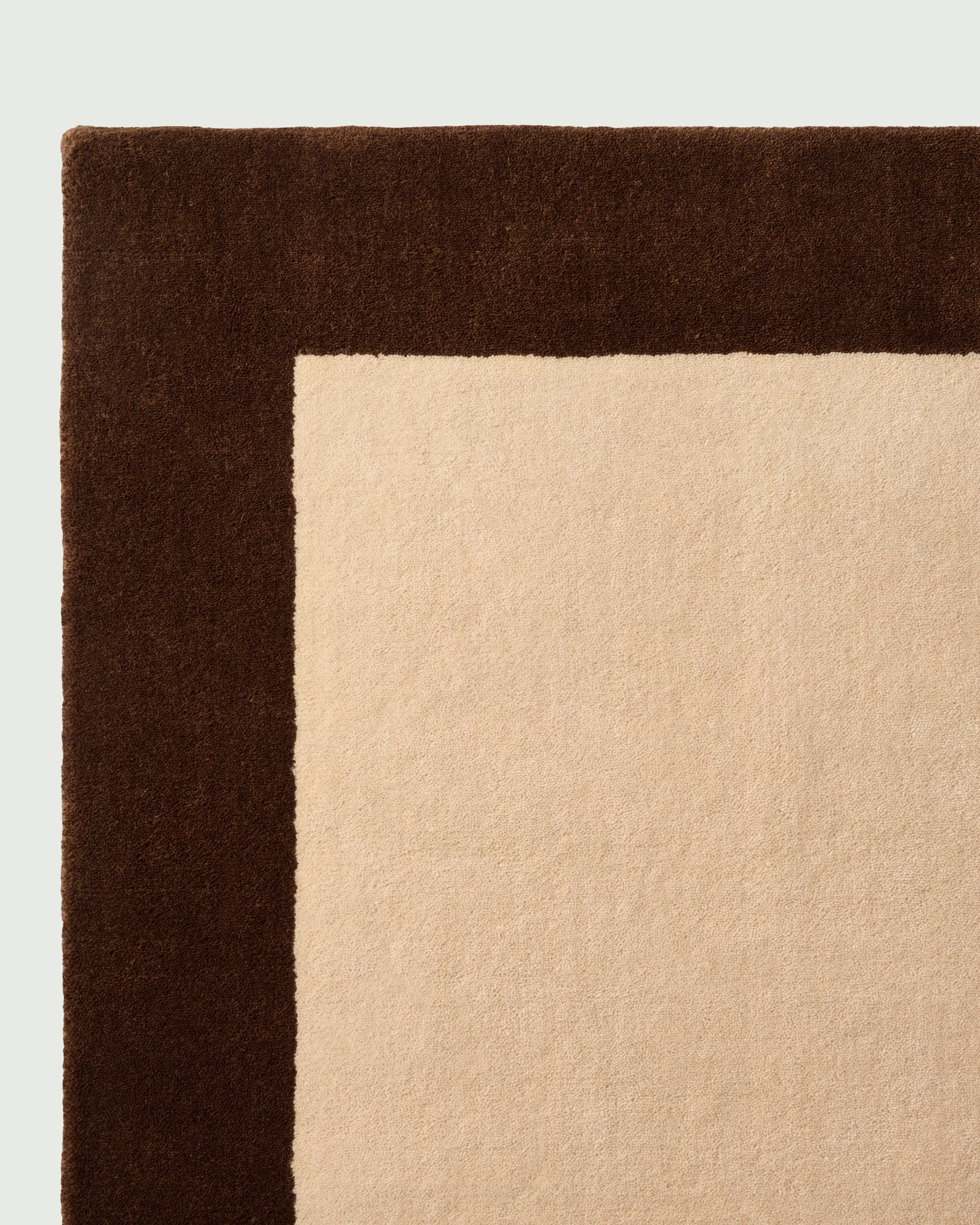 Frame Rug Chocolate & Linen