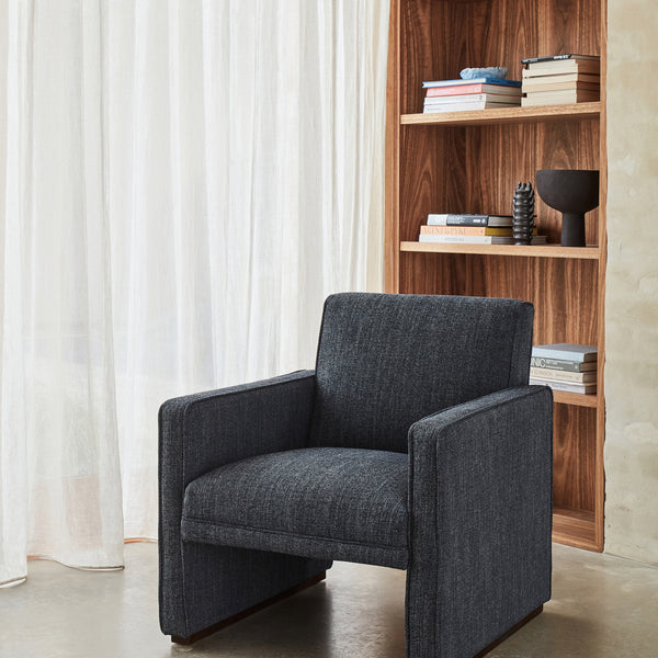 Denim armchair best sale