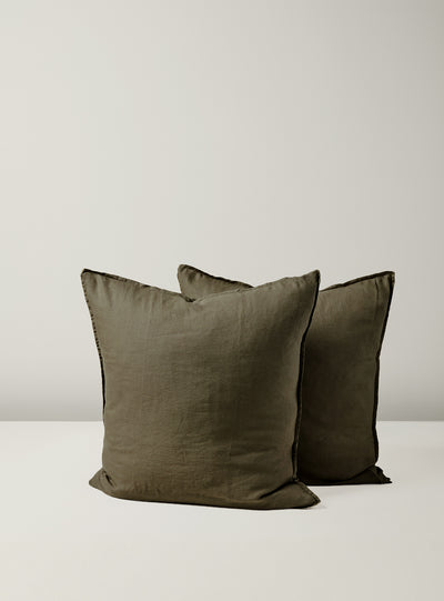 Camouflage European Linen Pillowcase Set - Milk & Sugar