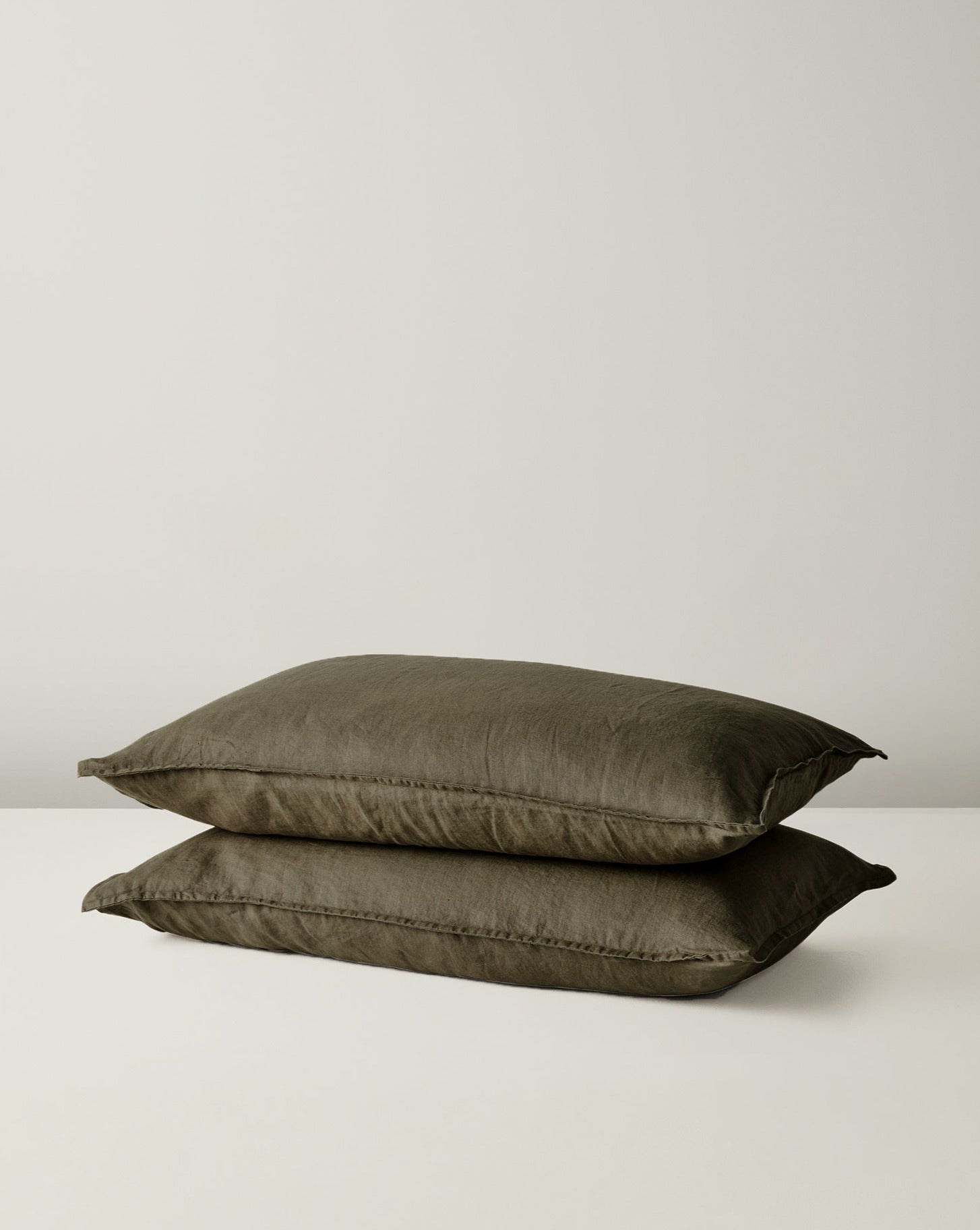 Camouflage French Flax Linen Pillowcase Set - Milk & Sugar