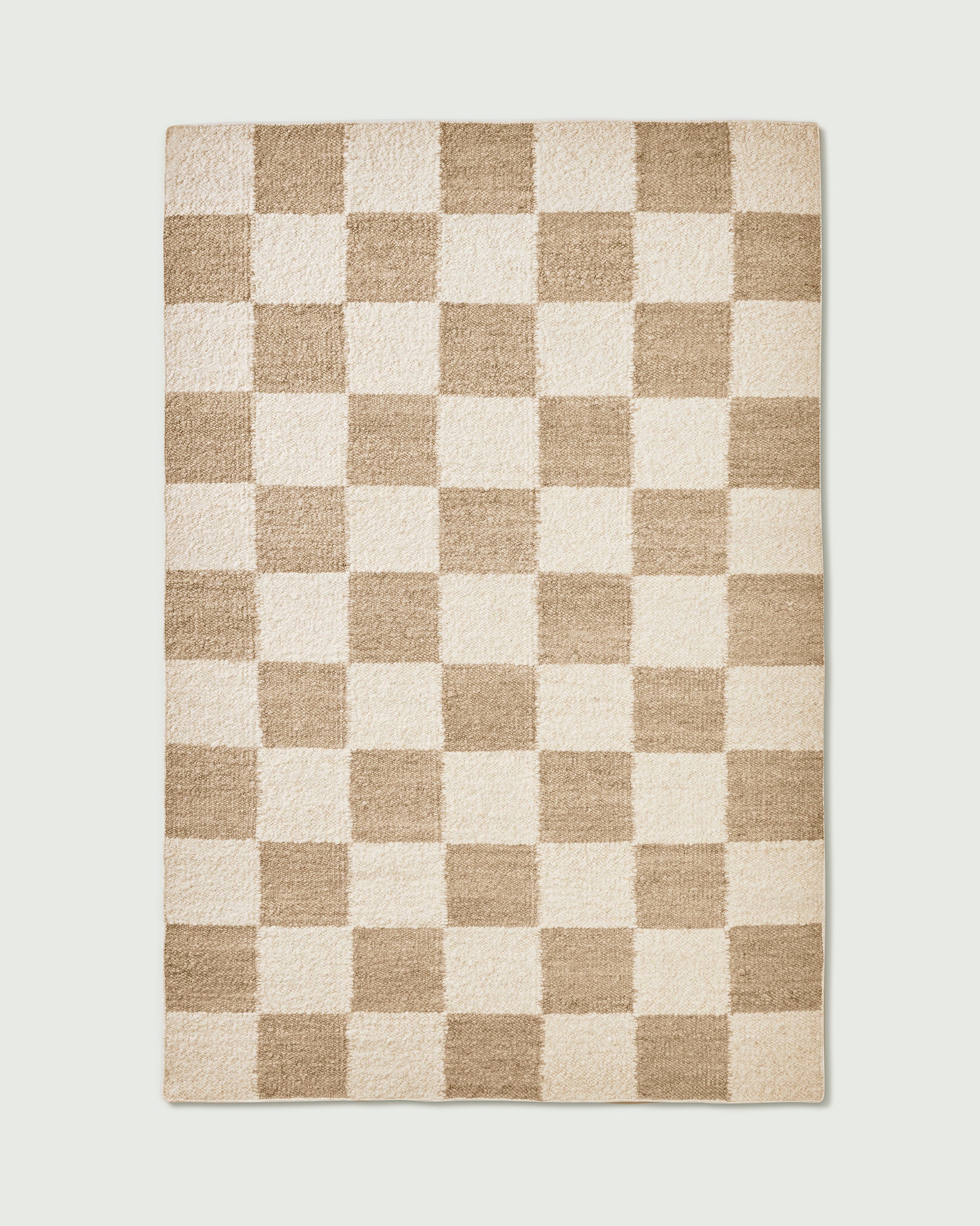 Checker Rug Ivory & Sand