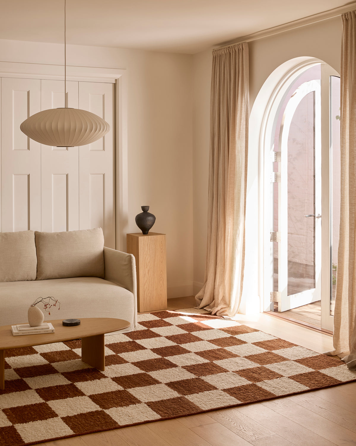 Checker Rug - Russet