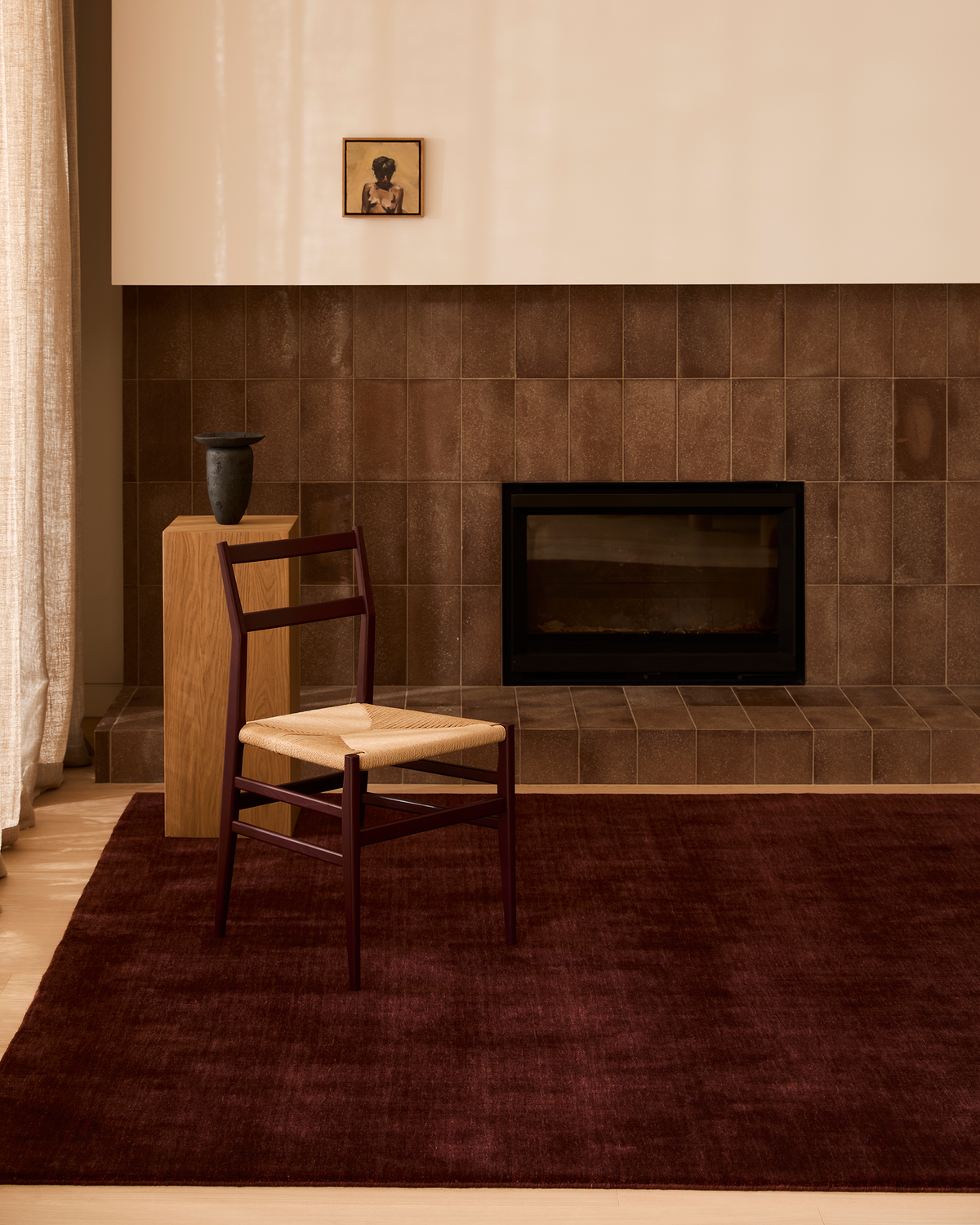 Lake Wool Rug - Bordeaux
