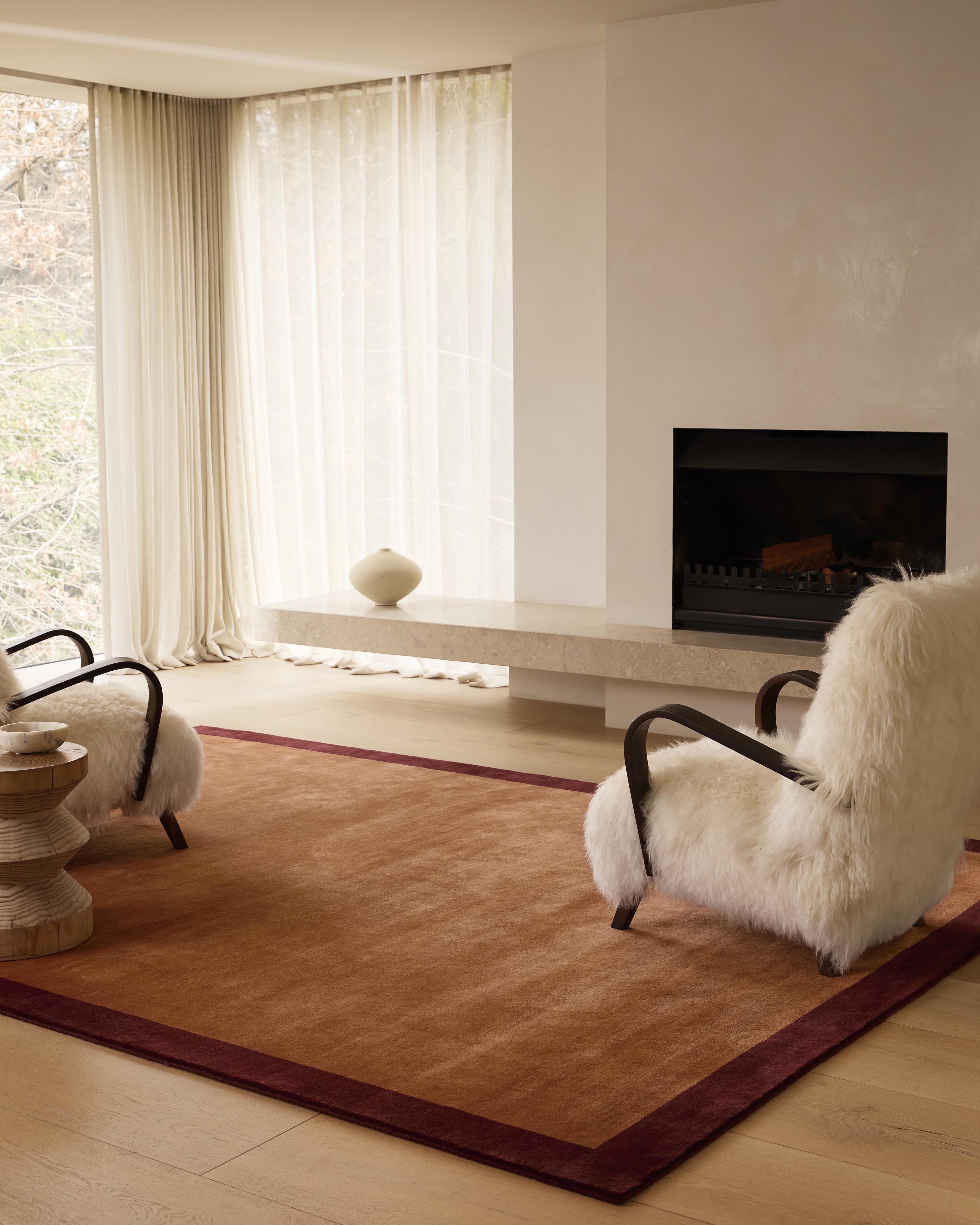 Frame Rug Merlot & Copper