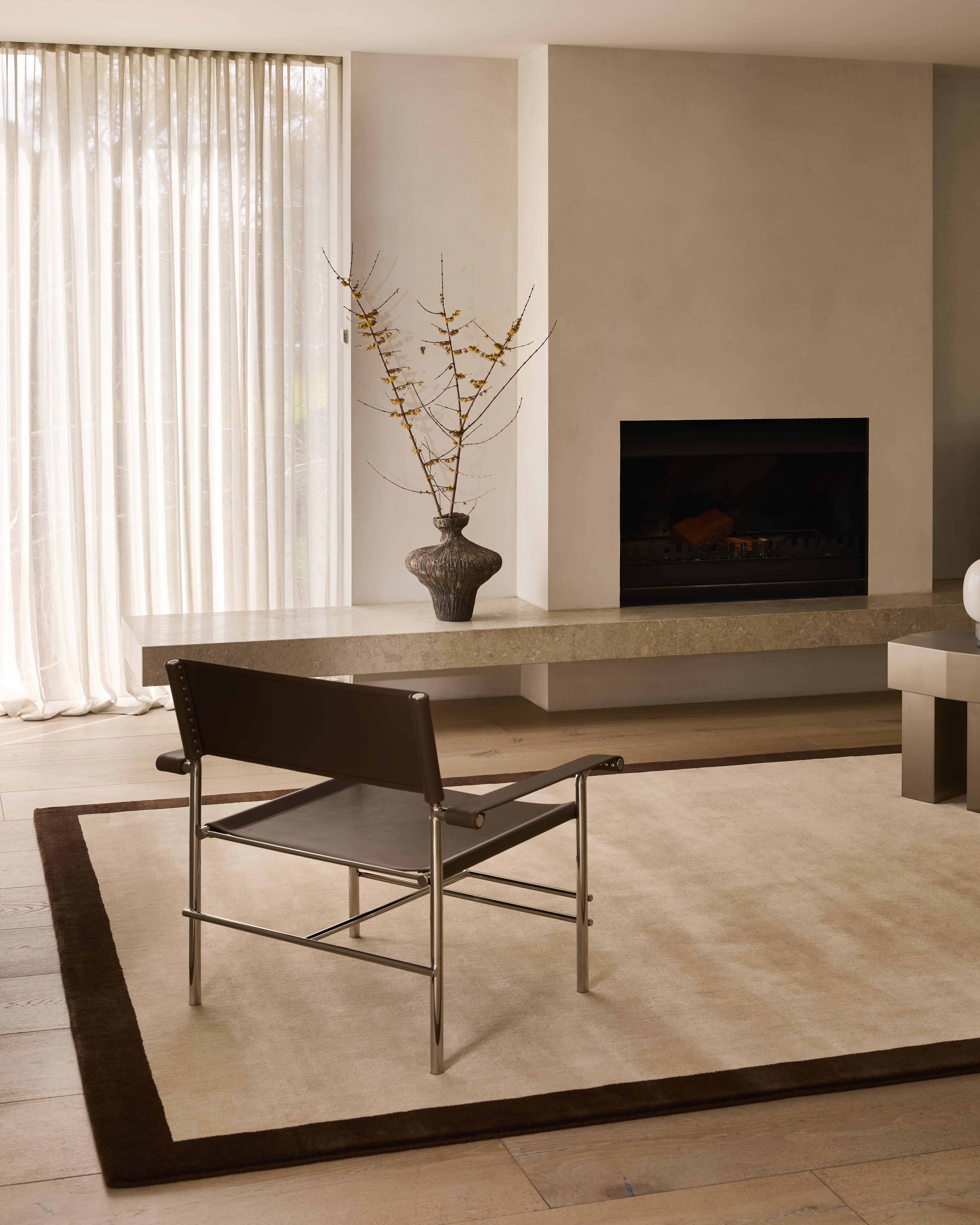 Frame Rug Chocolate & Linen
