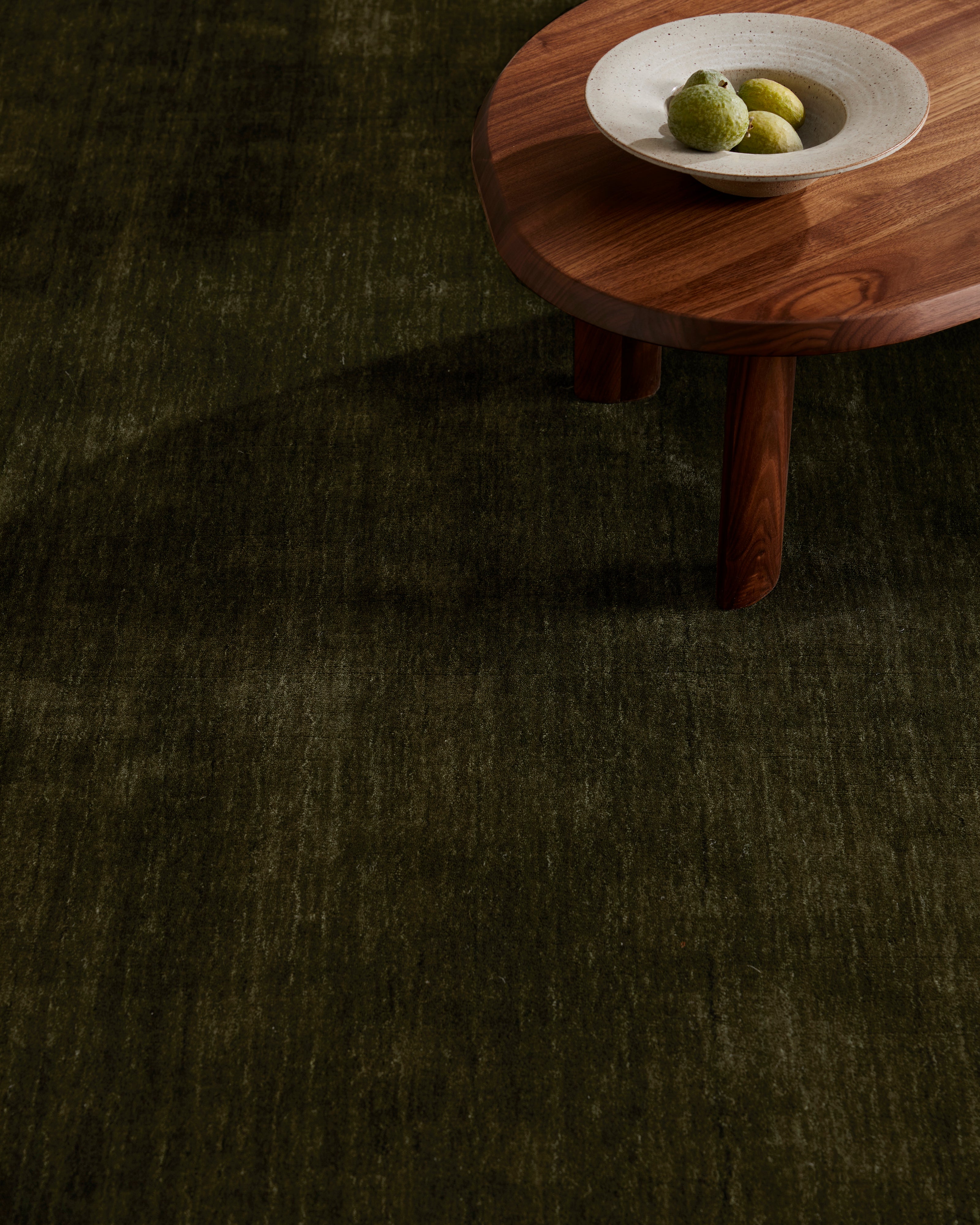 Lake Wool Rug - Olive Green