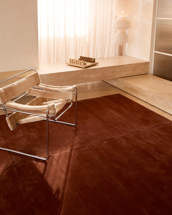 Trace Rug Brick – Earthy Red Wool Rug | Milk & Sugar