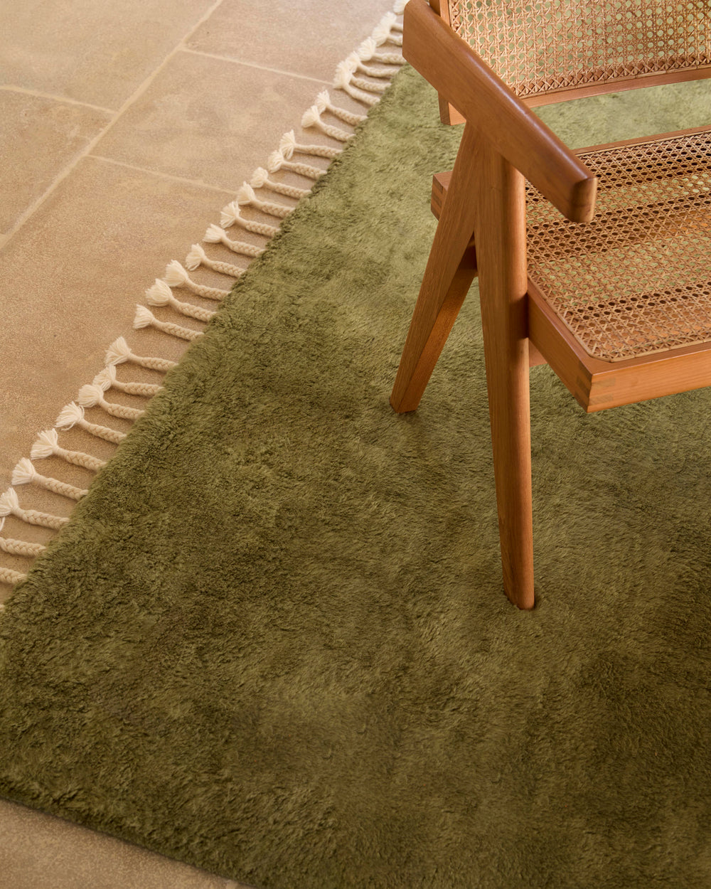 Ode Rug Artichoke – Green Berber-Style Rug | Milk & Sugar