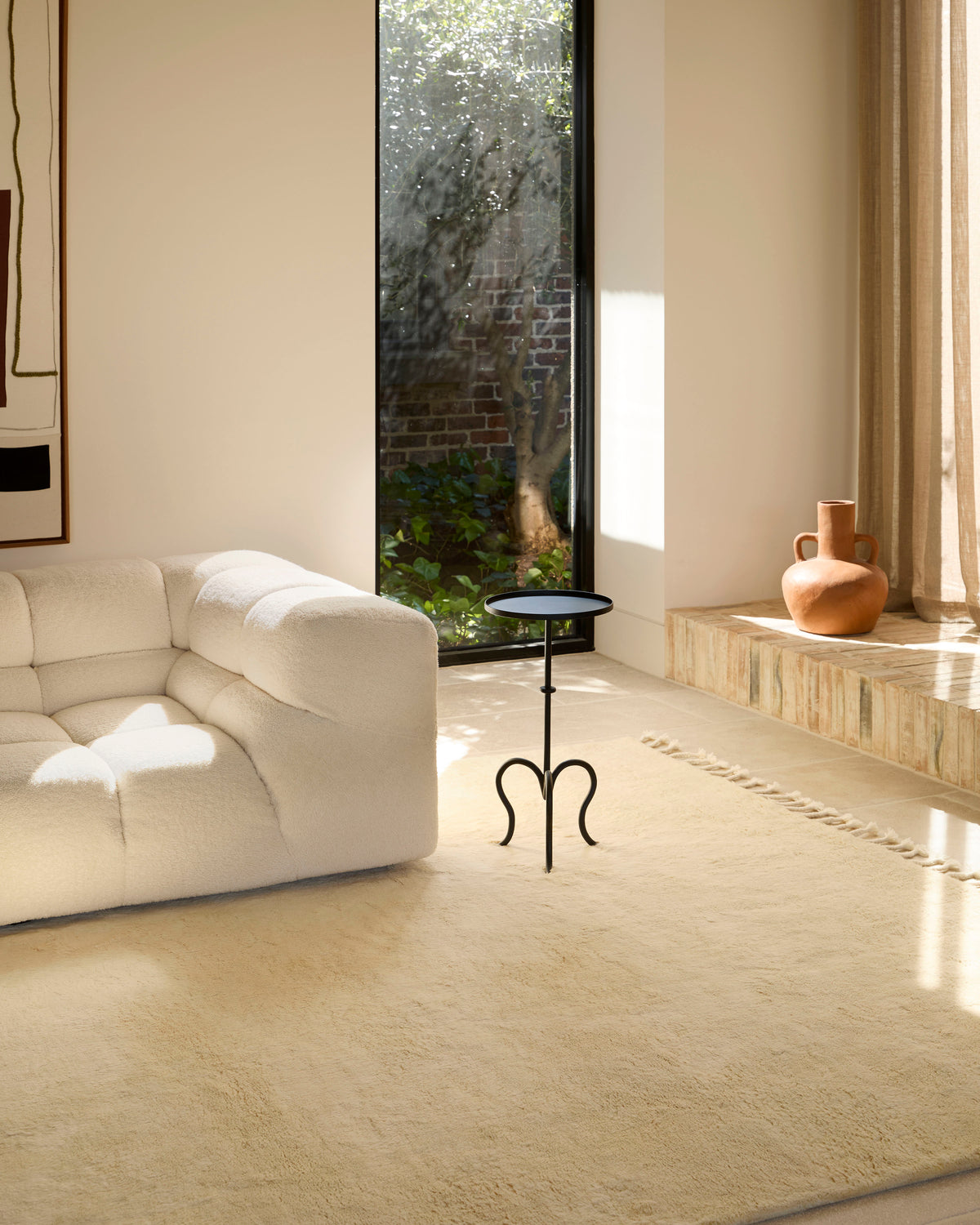 Ode Rug Ecru – Wool Berber Rug with Tassels | Milk & Sugar
