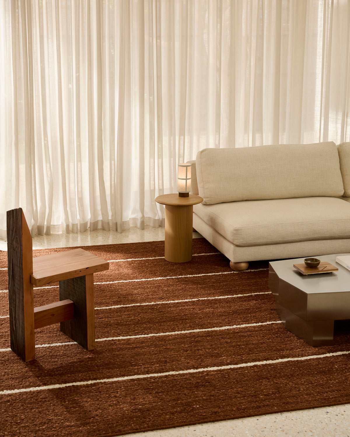 Oscar Rug Rust – Wool Flatweave Rug | Milk & Sugar