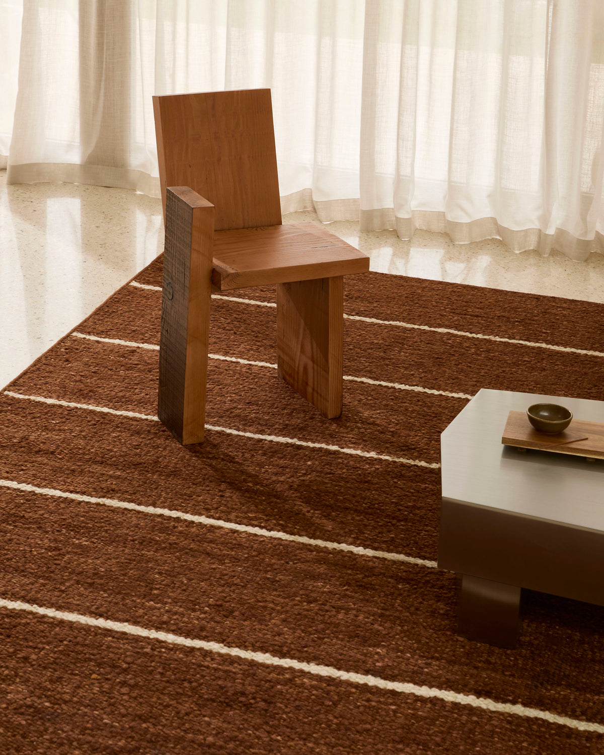 Oscar Rug Rust – Wool Flatweave Rug | Milk & Sugar