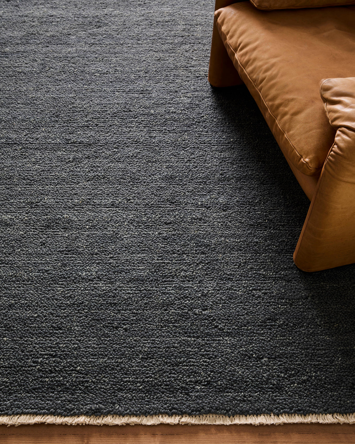 Raye Rug Slate – Textured Wool Rug in Grey | Milk & Sugar