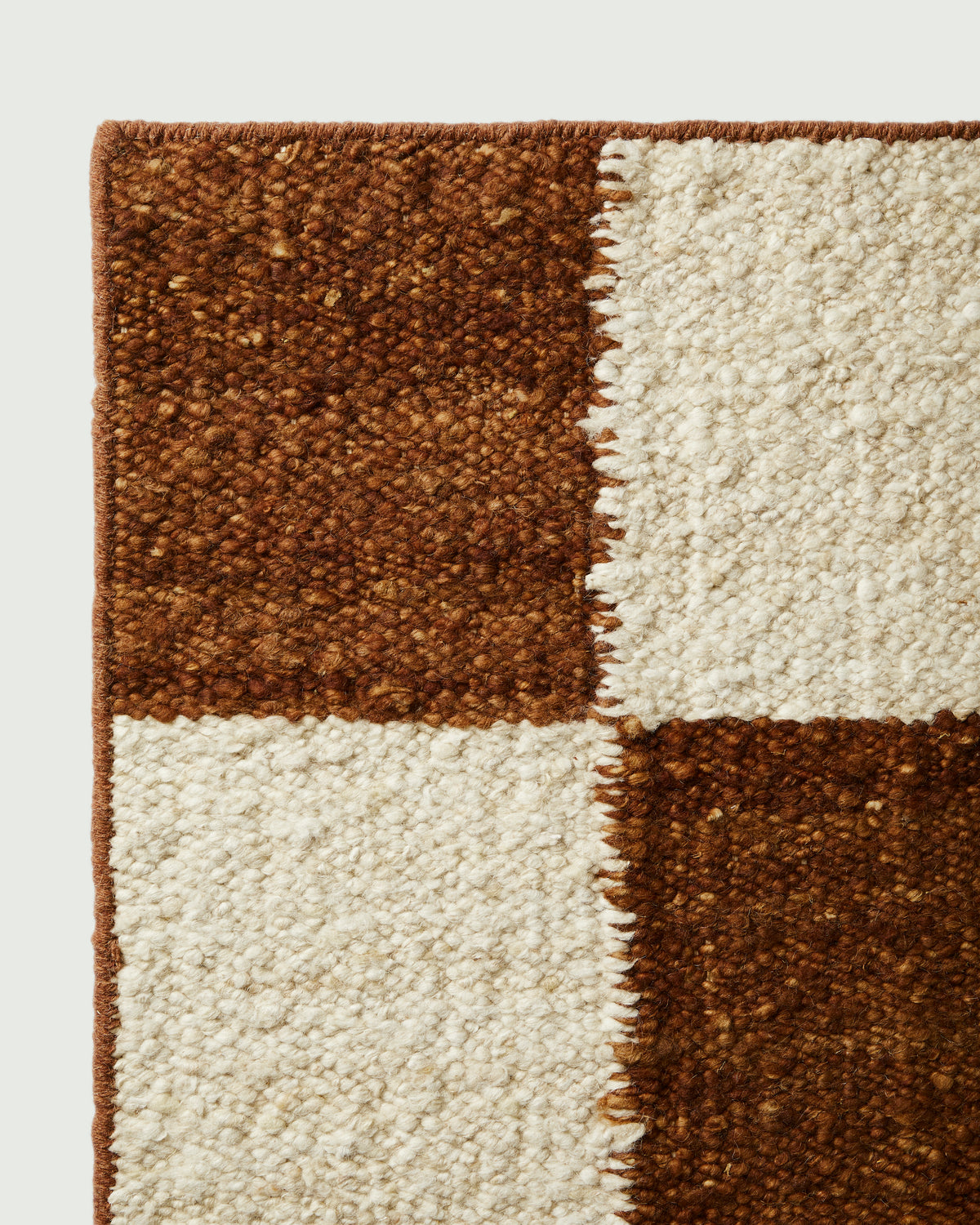 Checker Throw Rug Checker Rug - Russet