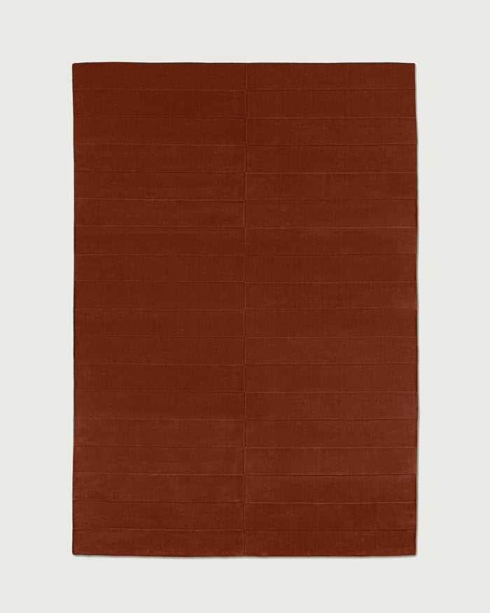 Trace Rug Brick – Earthy Red Wool Rug | Milk & Sugar