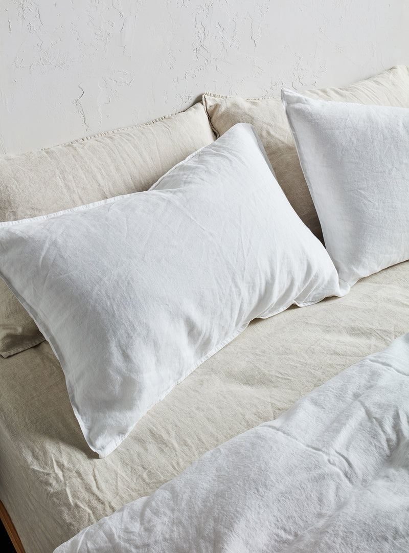 White European Linen Pillowcase Set - Milk & Sugar