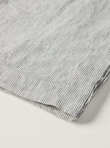 Charcoal Pinstripe French Flax Linen Tablecloth - Milk & Sugar