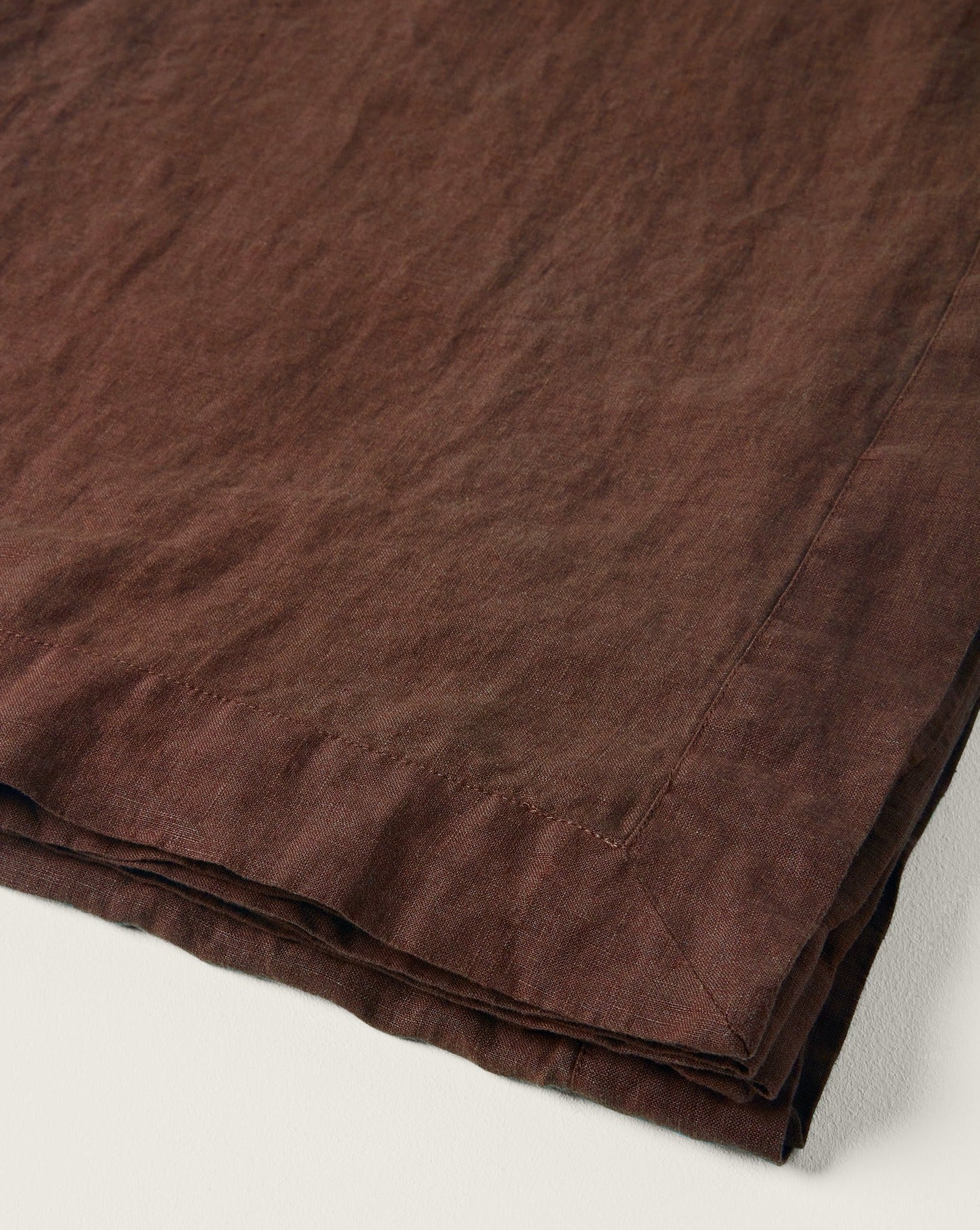 Cocoa French Flax Linen Tablecloth - Milk & Sugar