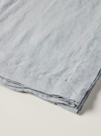 Dawn Blue French Flax Linen Tablecloth - Milk & Sugar