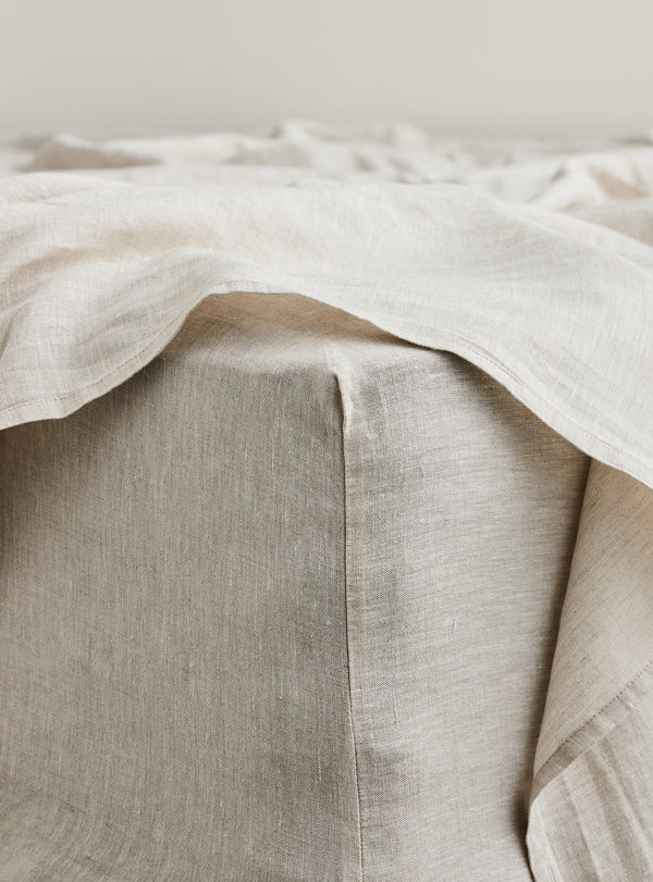 Flax French Flax Linen Fitted Sheet - Milk & Sugar