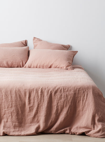 Rose French Flax Linen Quilt Cover - Milk & Sugar