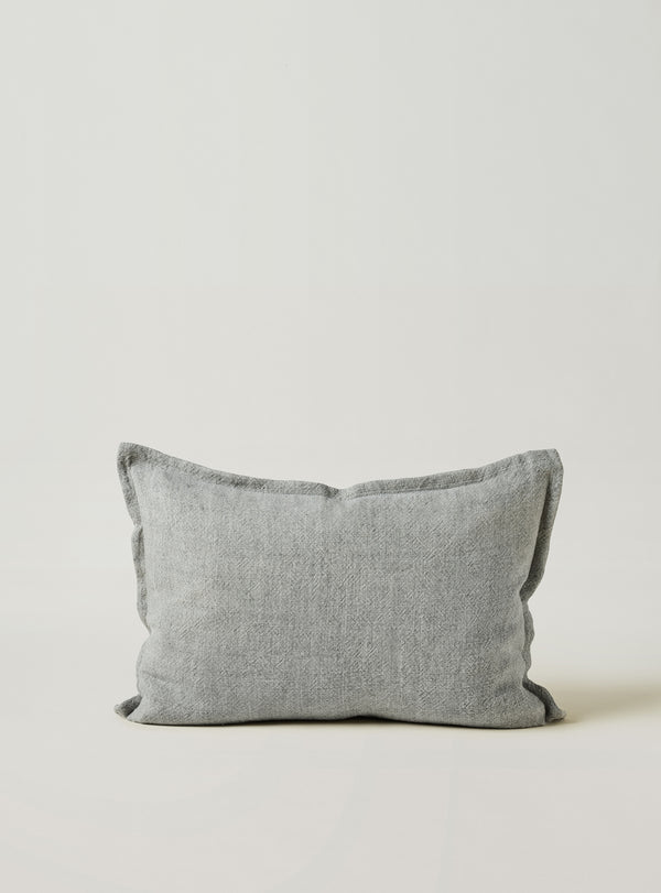 Tig Linen Cushion Fog Grey Rectangle - Milk & Sugar
