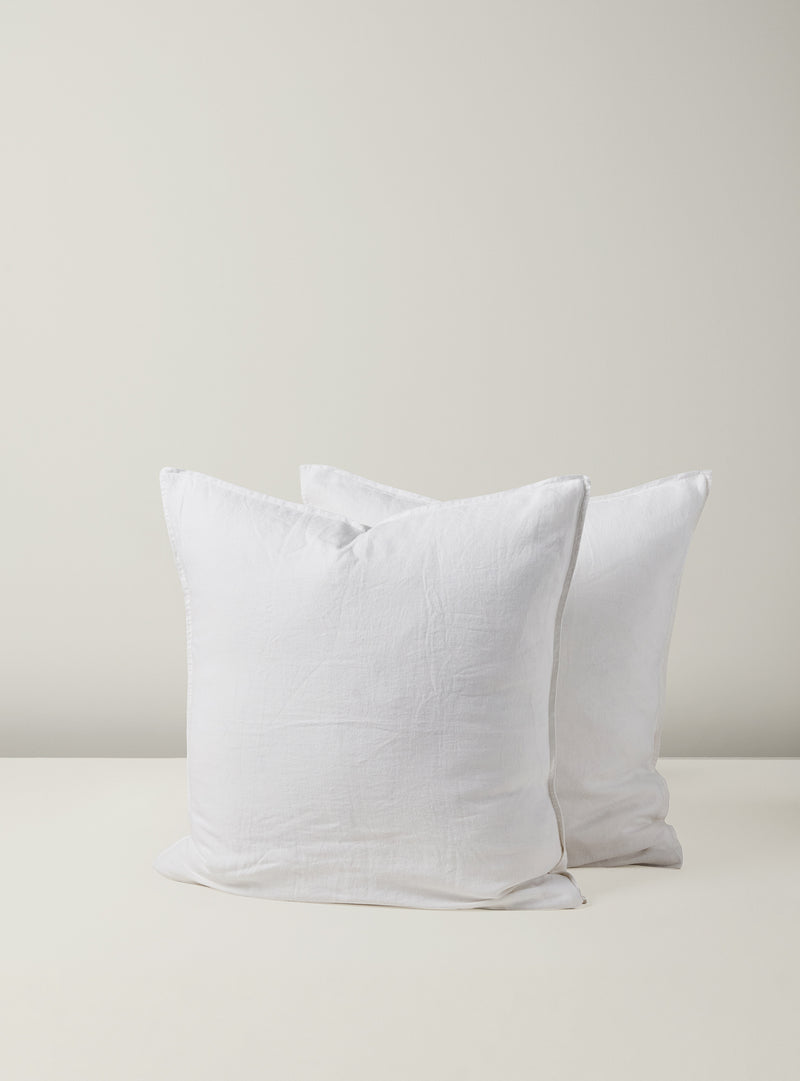White European Linen Pillowcase Set - Milk & Sugar